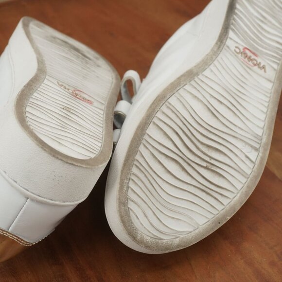 A2-12 Vionic Womens Bobbi Straps Slip On Sneakers Size 8 White Leather - Picture 9 of 9